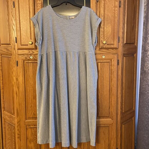 Inherit Clothing Company Olivia A - Line Midi Striped Dress - Picture 3 of 10